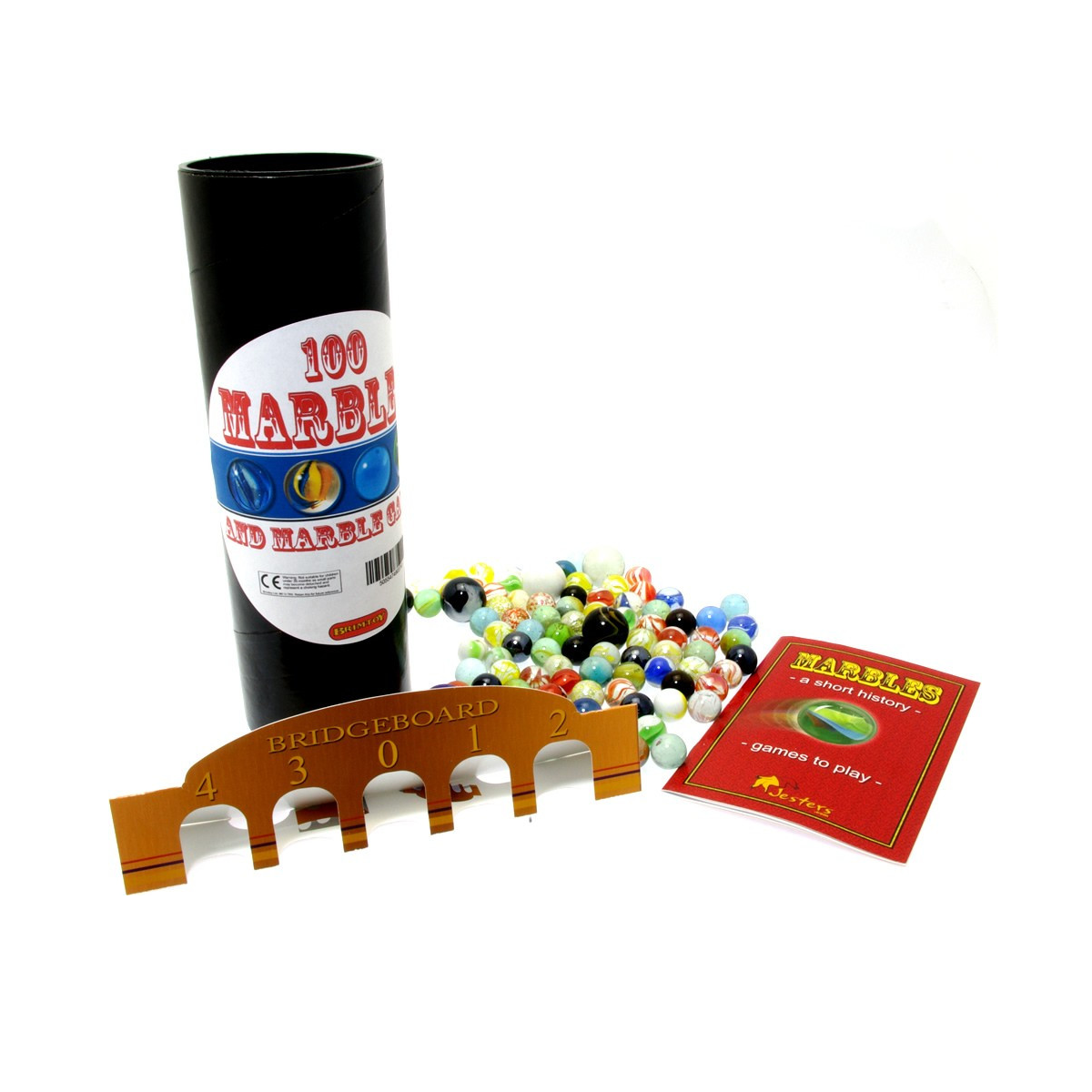 Marble set with marble,  bridgeboard, and marble guide 