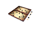 Brown Wooden Folding Backgammon