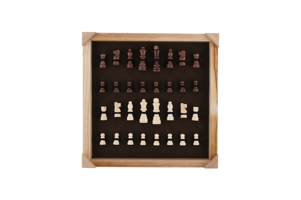 Luxury Inlaid wooden Chess set. 40cm, 77mm king height