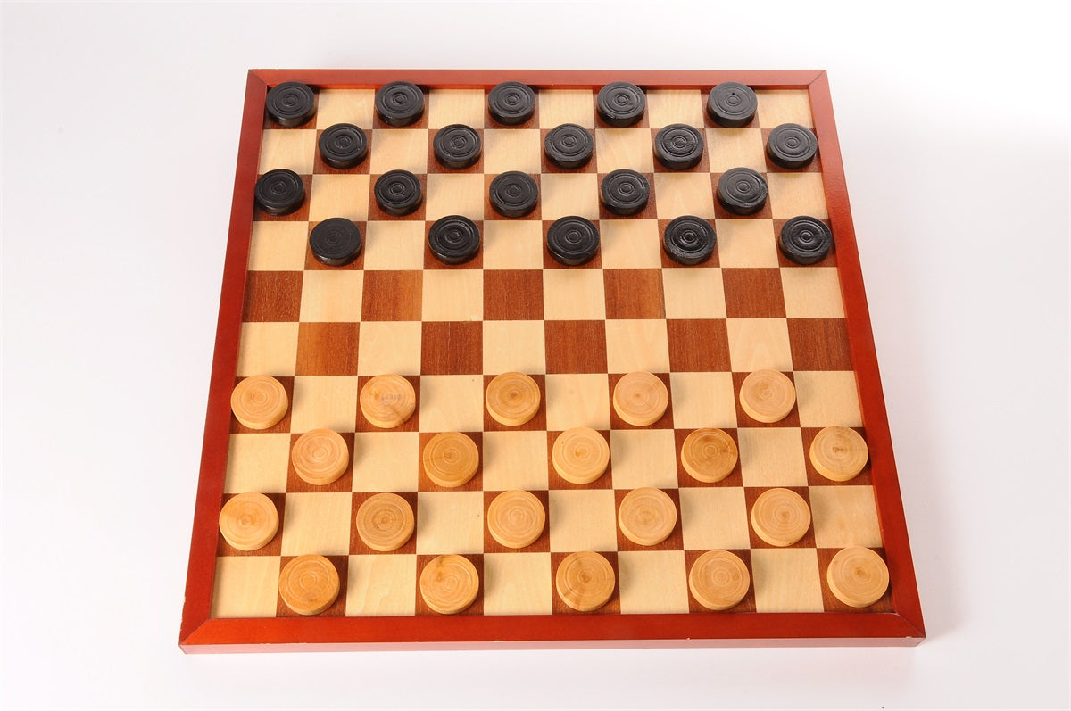 Inlaid 10 x 10 Draughts board / Checkers and 8 x 8 Chess board
