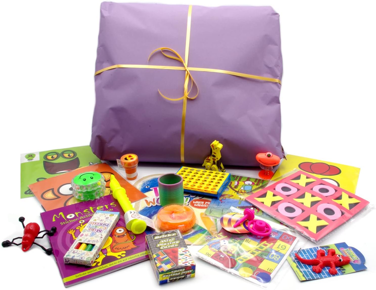 20 layer pass the parcel party game with a mix of toys