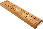 Hardwood cribbage board with pegs 