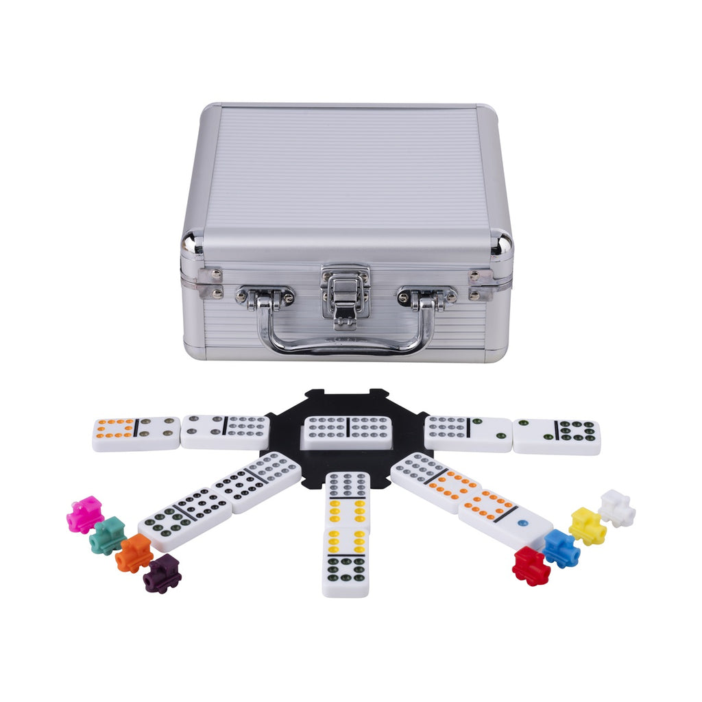 Double 12 Mexican Train in Aluminium Case