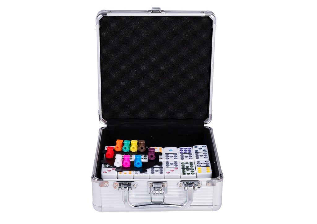 Double 12 Mexican Train in Aluminium Case