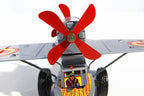 Close up of 2-man propeller plane Tin Toy
