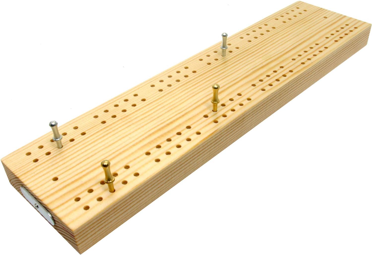 30cm Wooden cribbage board with cribbage pegs 
