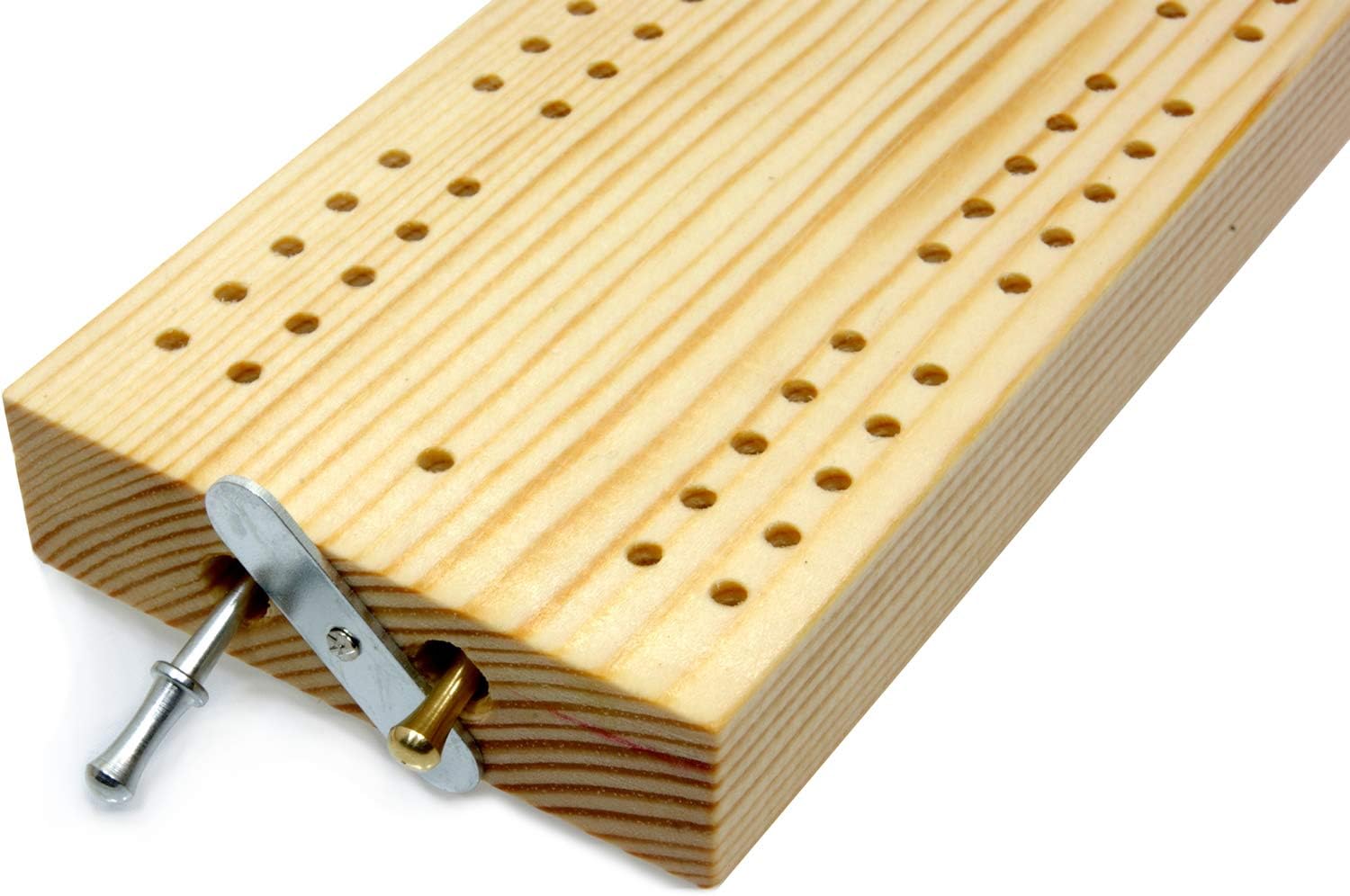 30cm Wooden Cribbage board with pegs storage