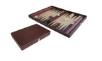 Mahogany coated folding backgammon set
