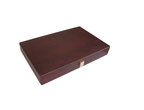 Mahogany coated folding backgammon set