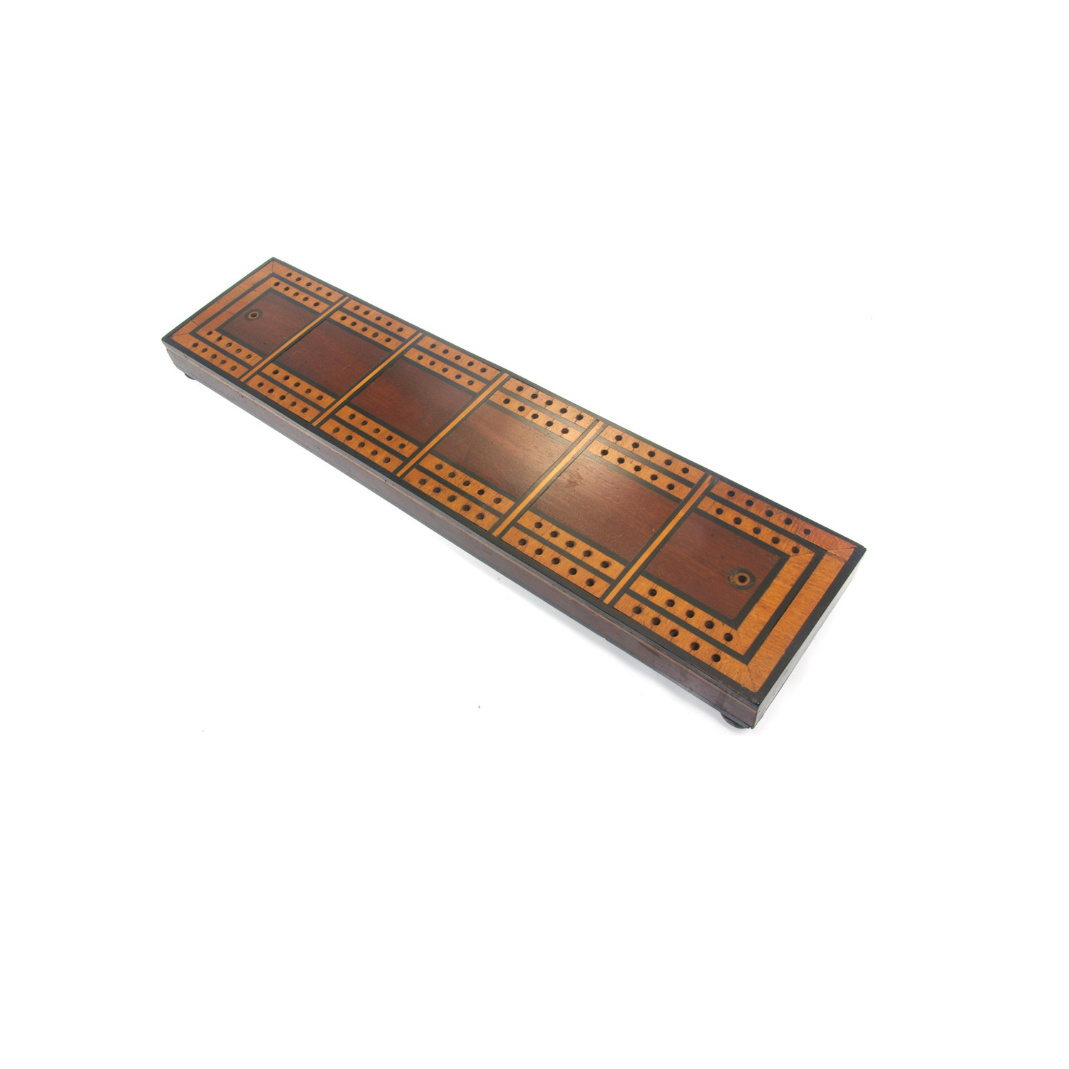 Antique Extra large inlaid cribbage board