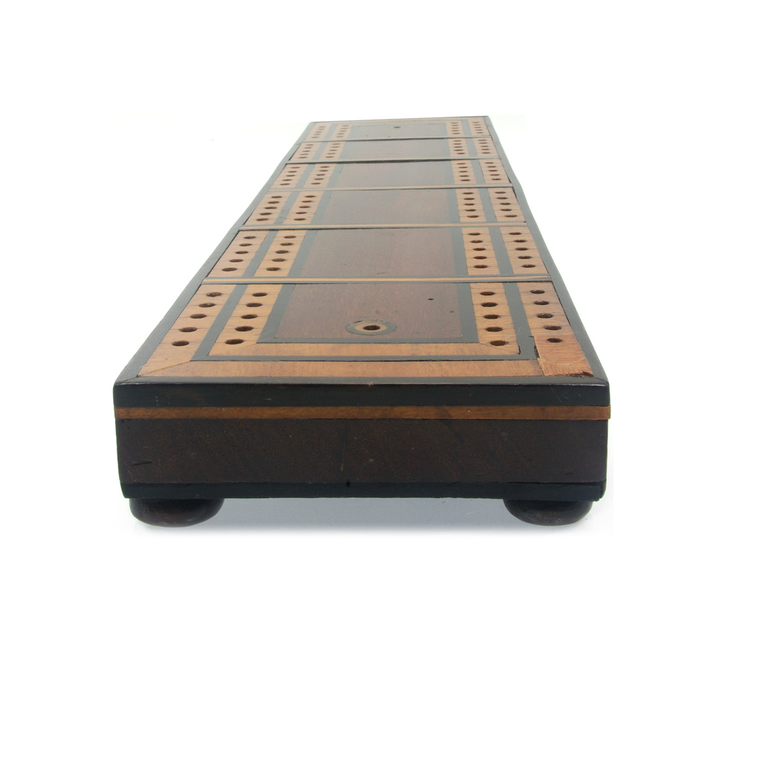 Antique Extra large inlaid cribbage board