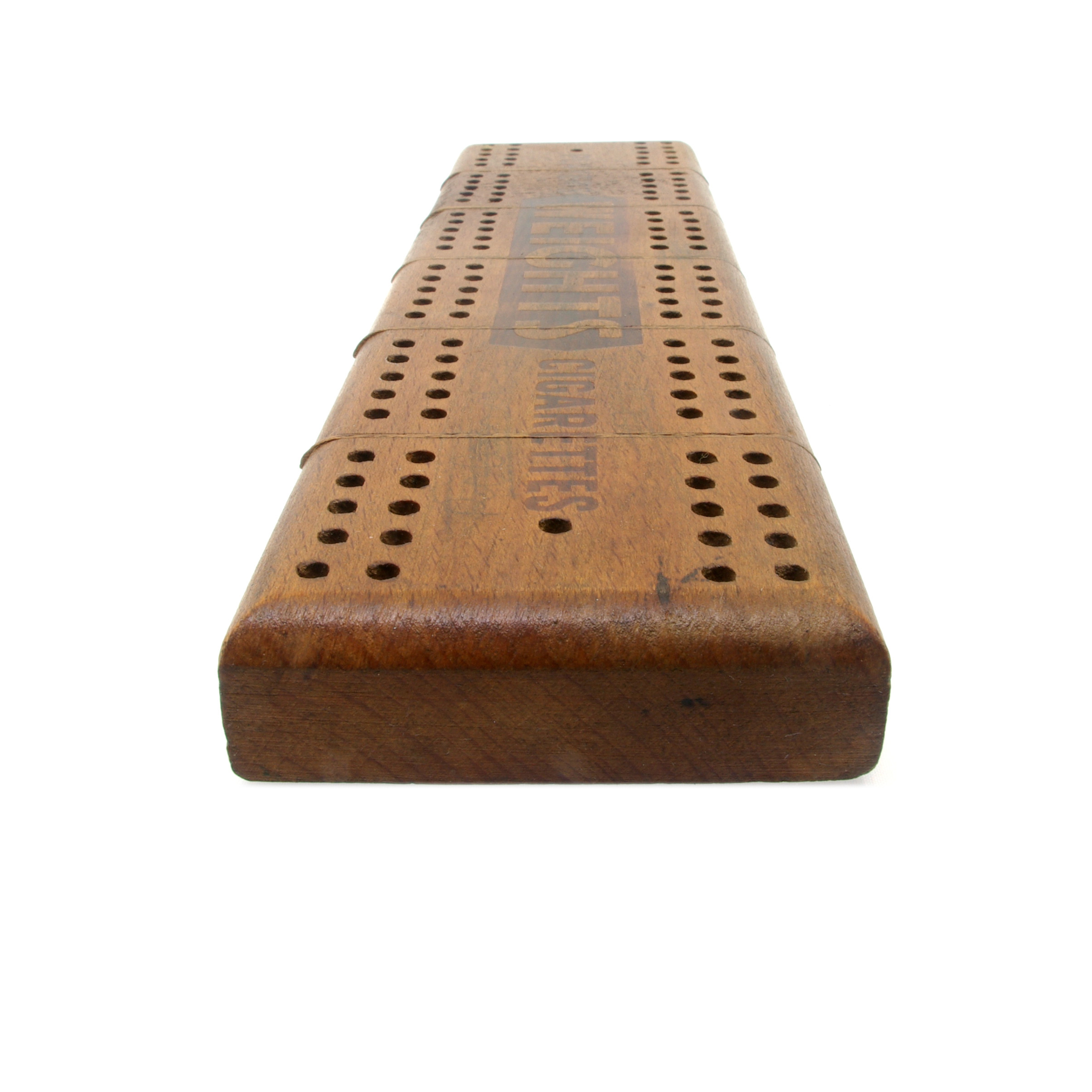 Antique Player's Weights advertising cribbage board
