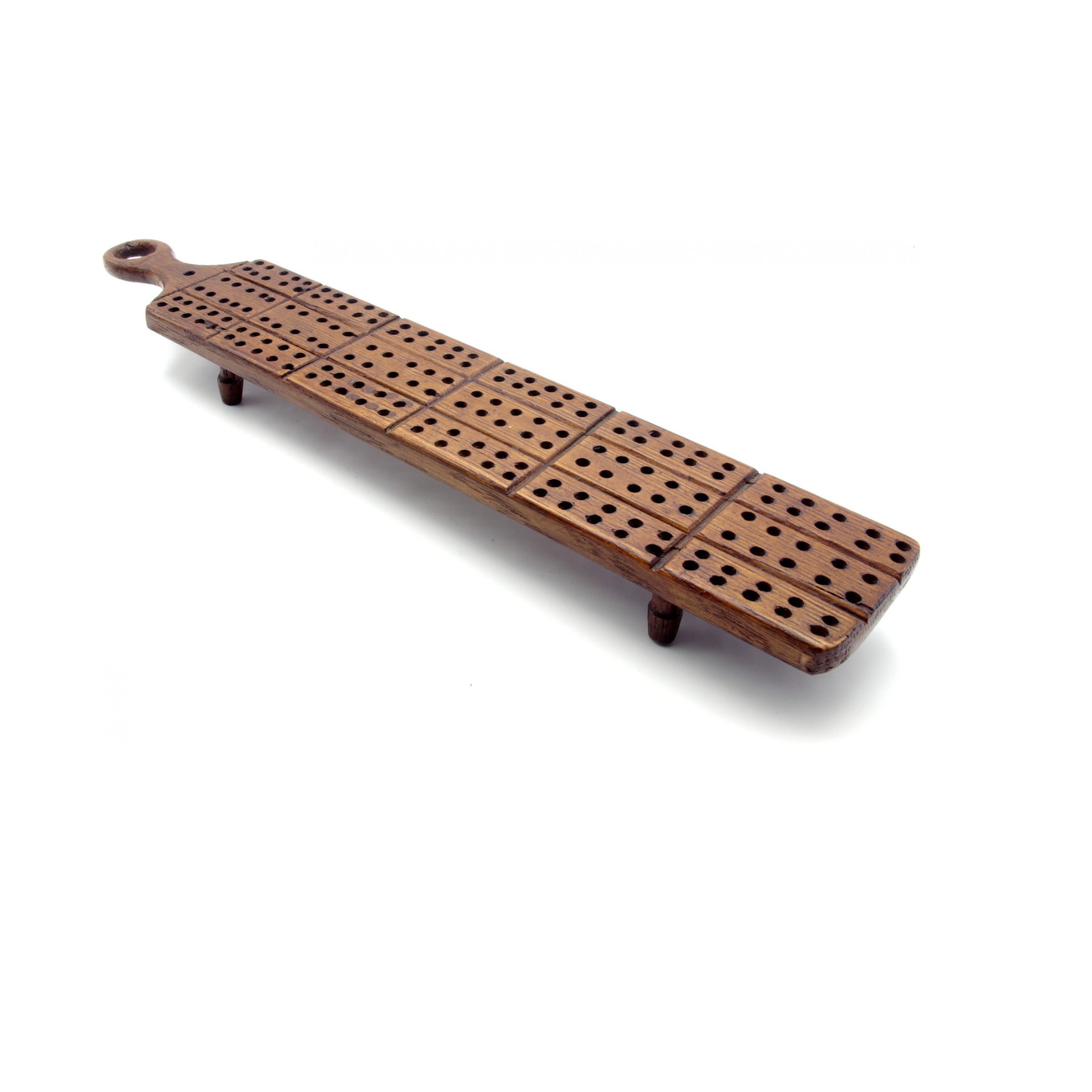 Antique carved cribbage board