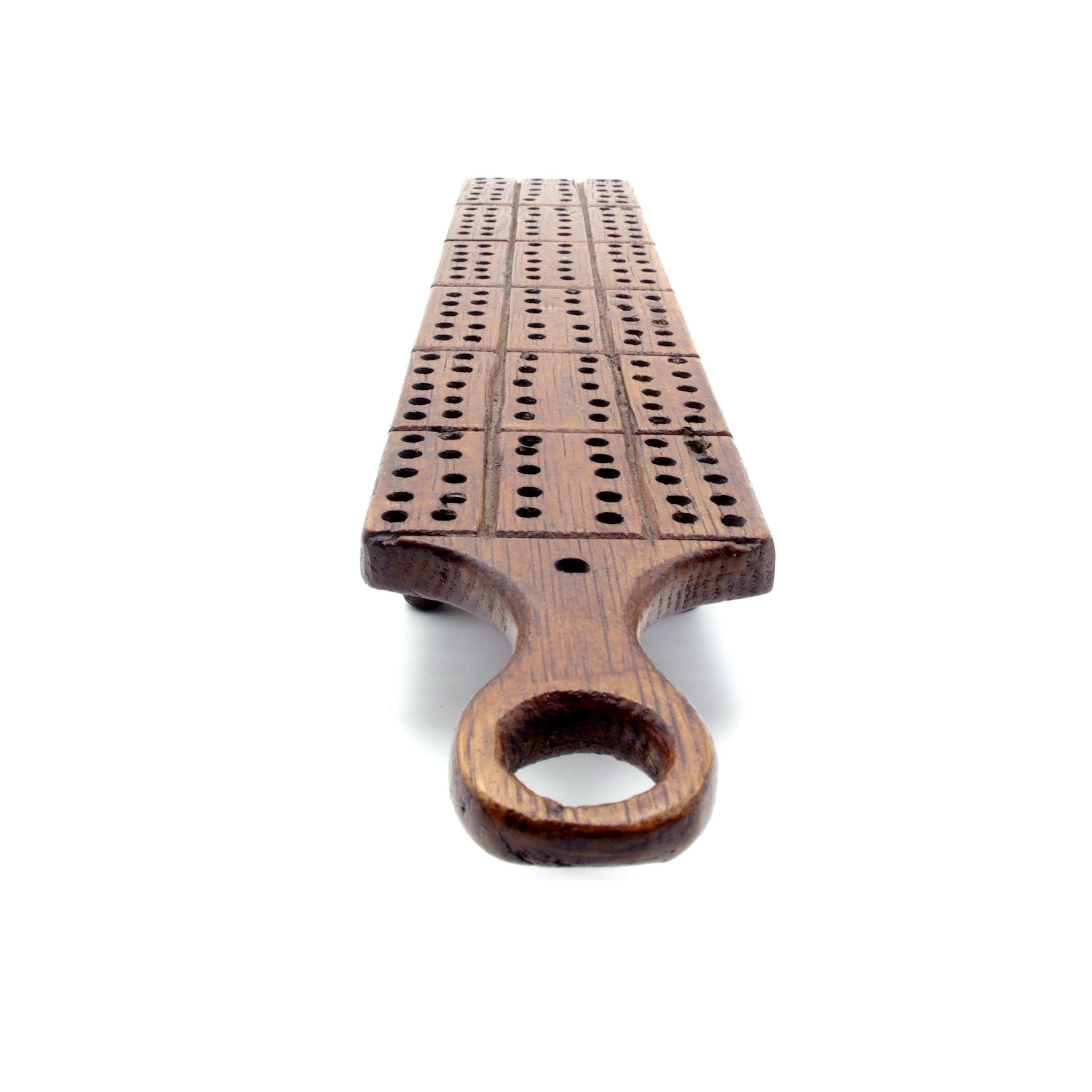 Antique carved cribbage board
