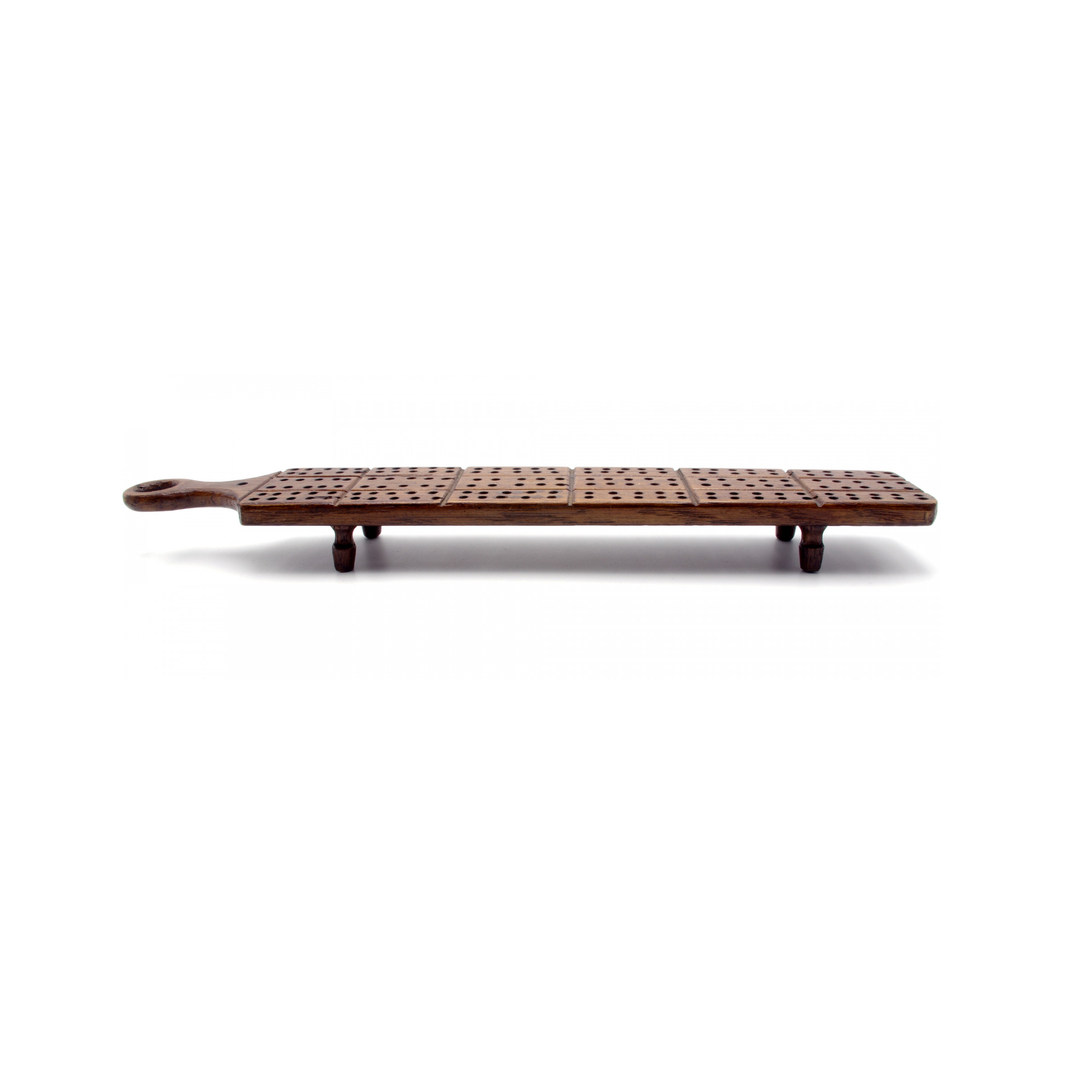 Antique carved cribbage board