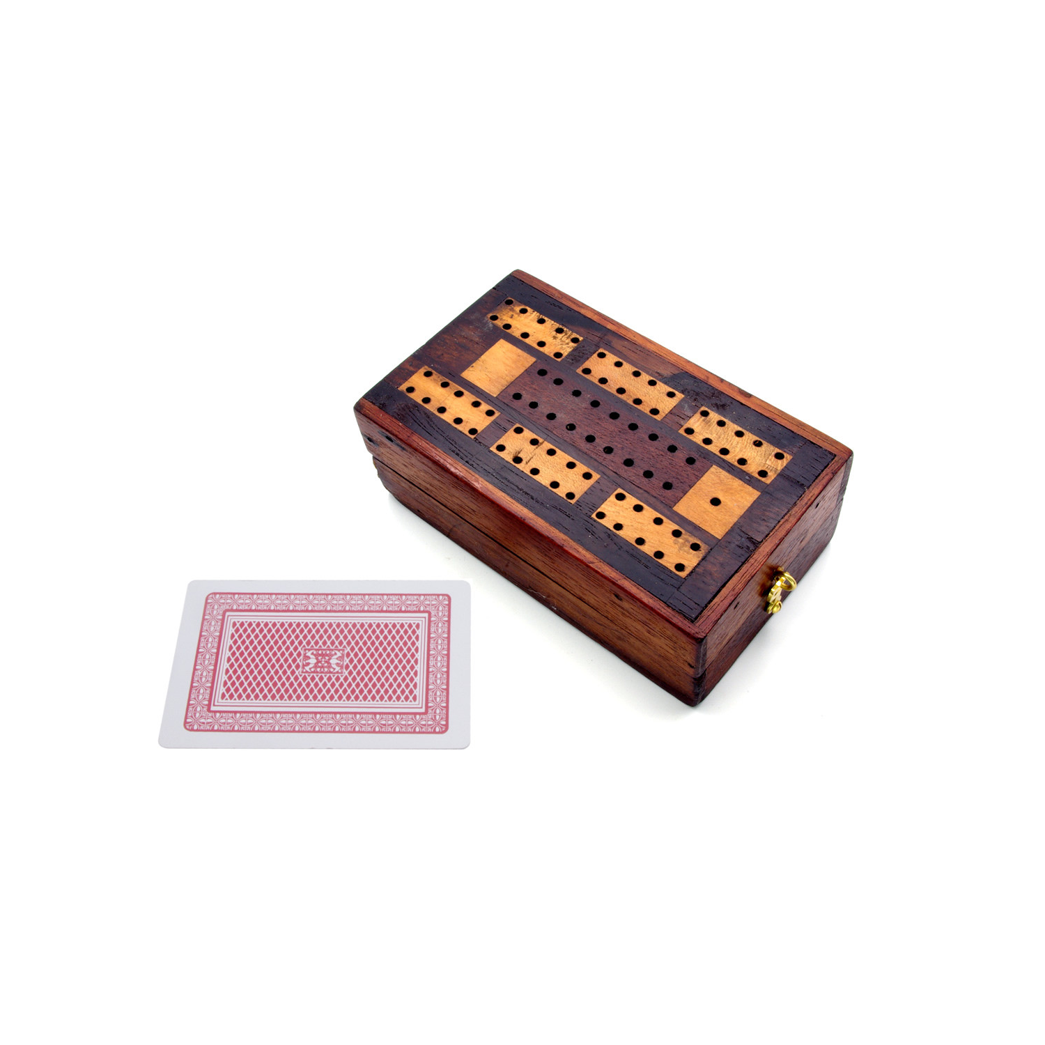 Inlaid antique cribbage box
