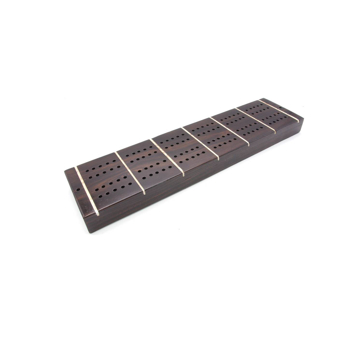 Antique Solid dark walnut hardwood cribbage board

