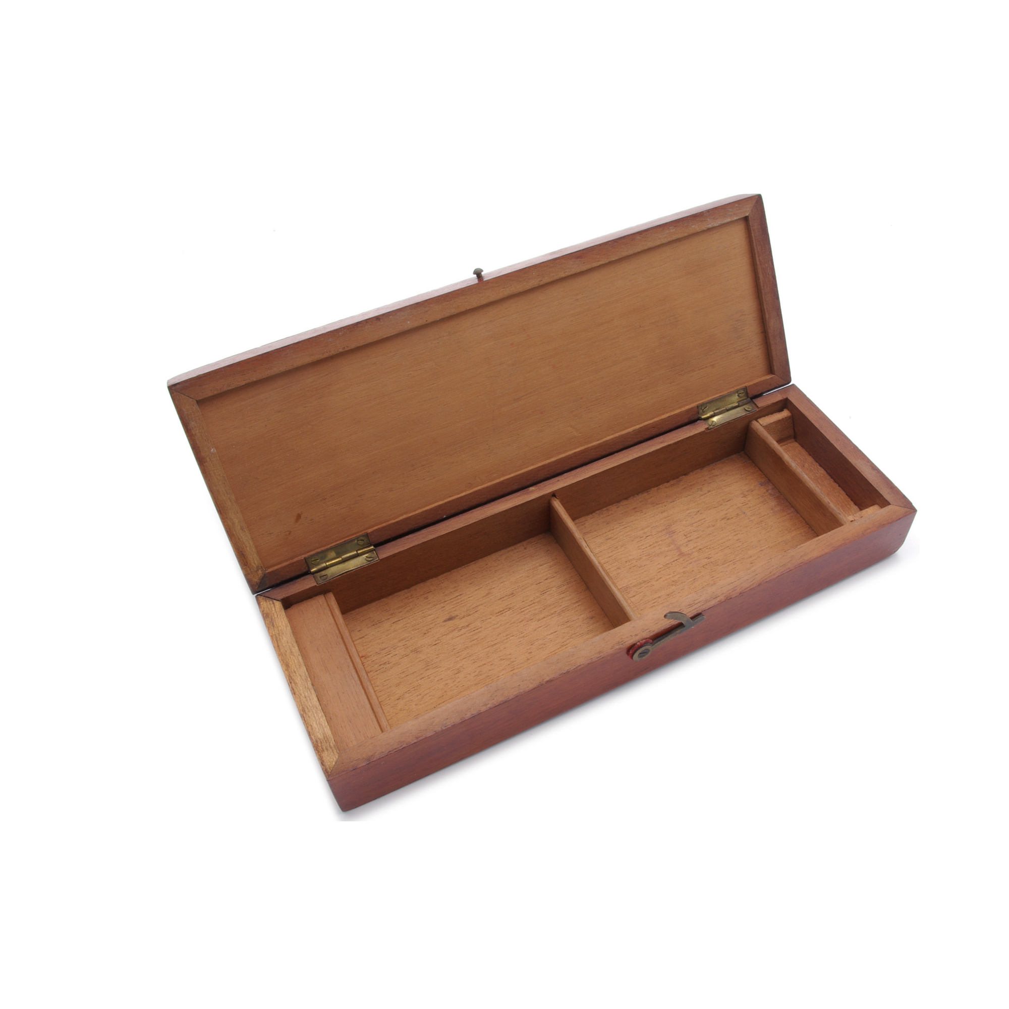 Inlaid antique mahogany cribbage box