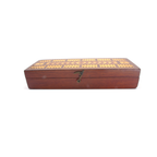 Inlaid antique mahogany cribbage box