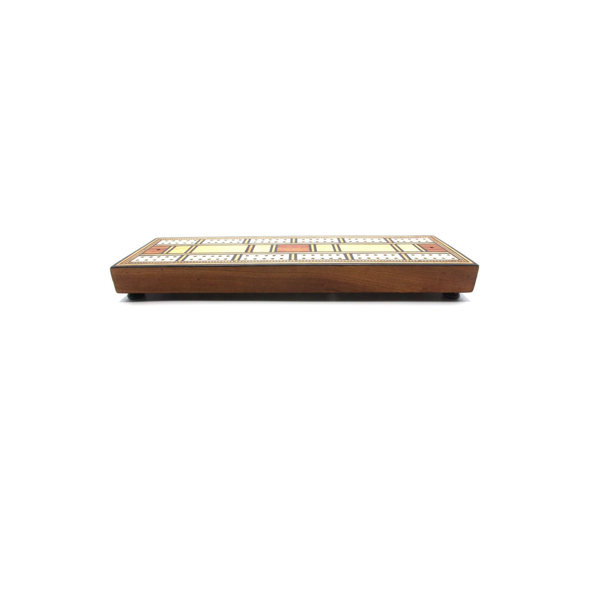 Inlaid Antique Cribbage Board
