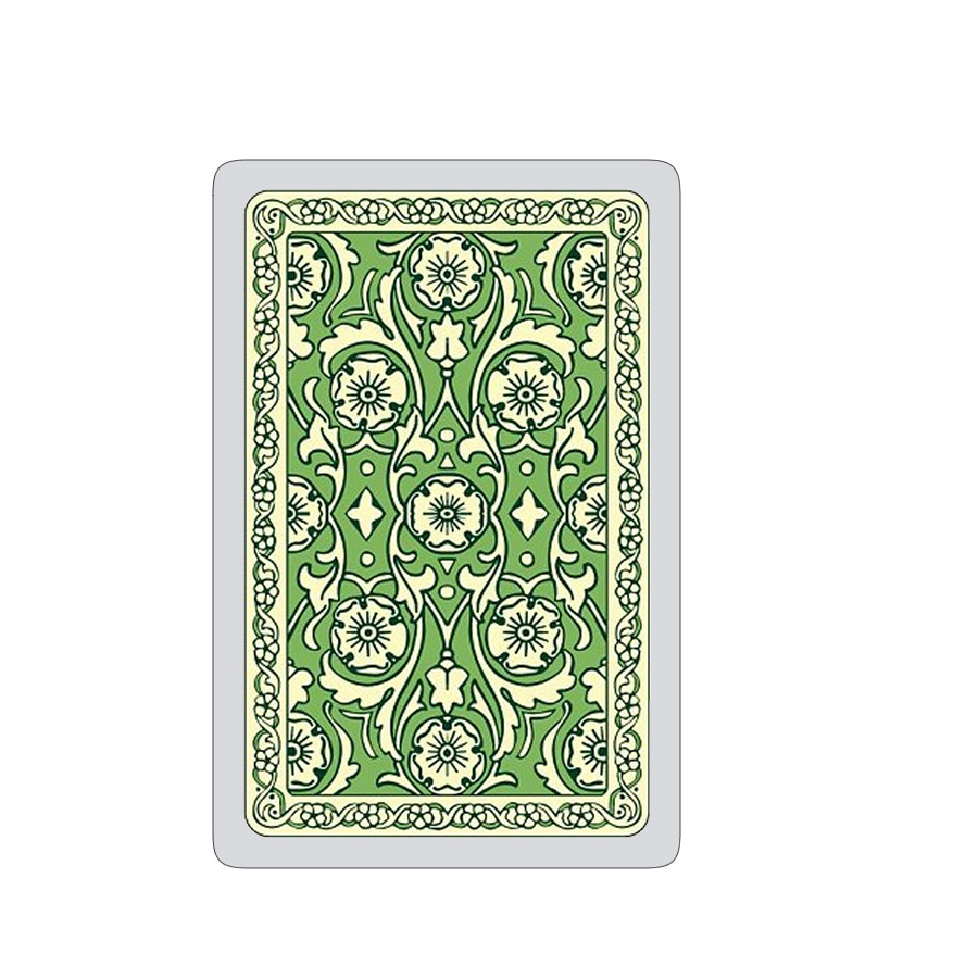 Autumn Green Playing Cards with decorative pattern