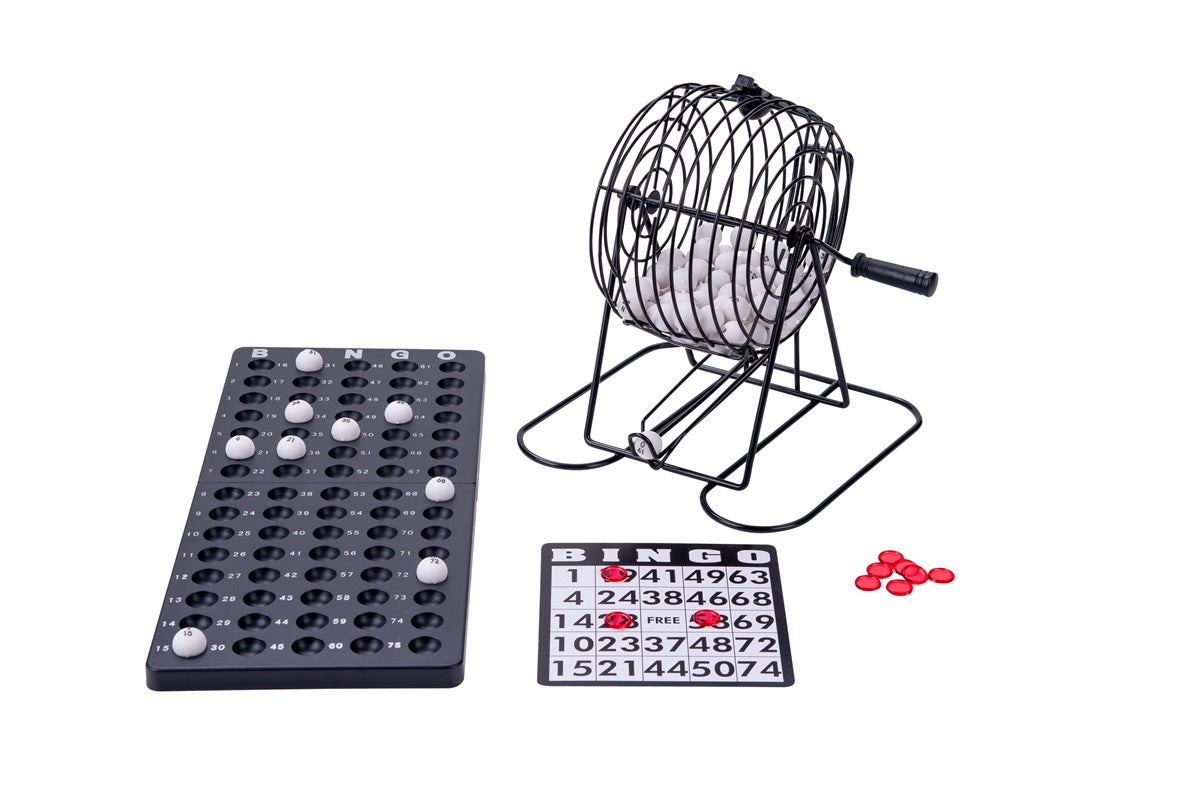 Complete bingo Set with bingo cage 75 ball bingo