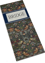 Deluxe Bridge Cards - William Morris Bridge score pad with Strawberry Thief pattern. Available in 2 or 4 pack.