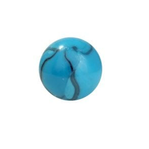 Brontosaurus Turquoise marble with black swirls 