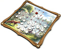 Wooden Fox and Geese Board Game with playing pieces