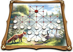 Wooden Fox and Geese Board Game with playing pieces