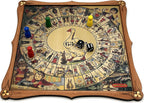 Wooden Game of Goose Board game with playing pieces