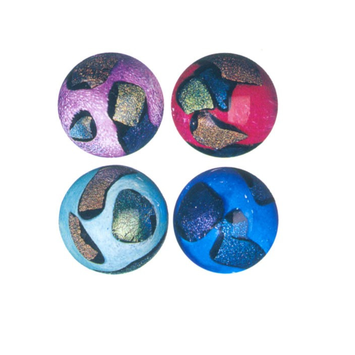 Masquerade Marble - Four colourful marbles with glittery patterns 