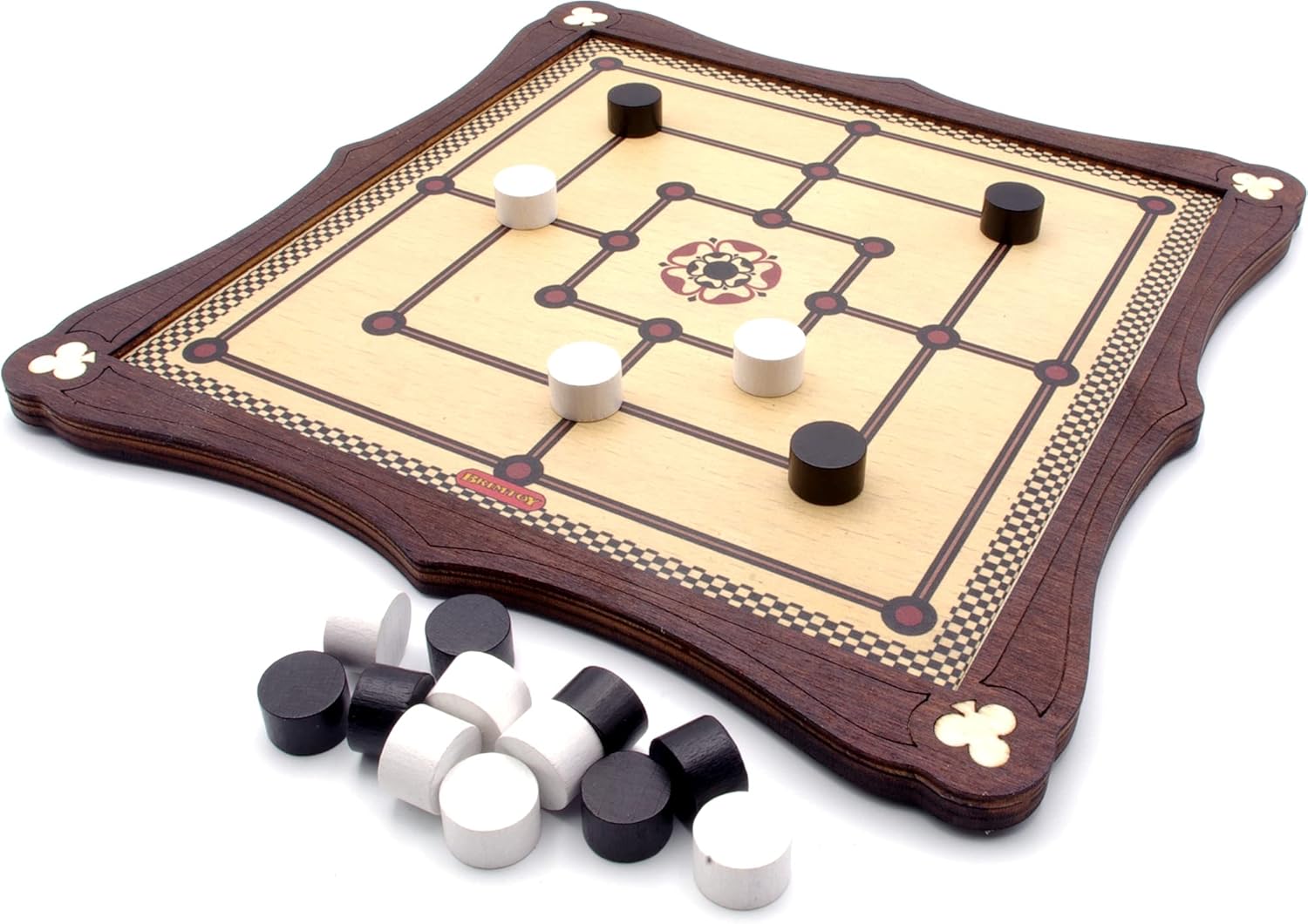 Nine Men's Morris Board Game with pieces