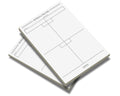 Netball Halves score pads/scoring cards - Available in 2, 4 or 12 pack.