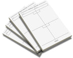 Netball Halves score pads/scoring cards - Available in 2, 4 or 12 pack.