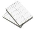 Netball Quarters score pads/scoring cards - Available in 2, 4 or 12 pack.
