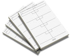 Netball Quarters score pads/scoring cards - Available in 2, 4 or 12 pack.