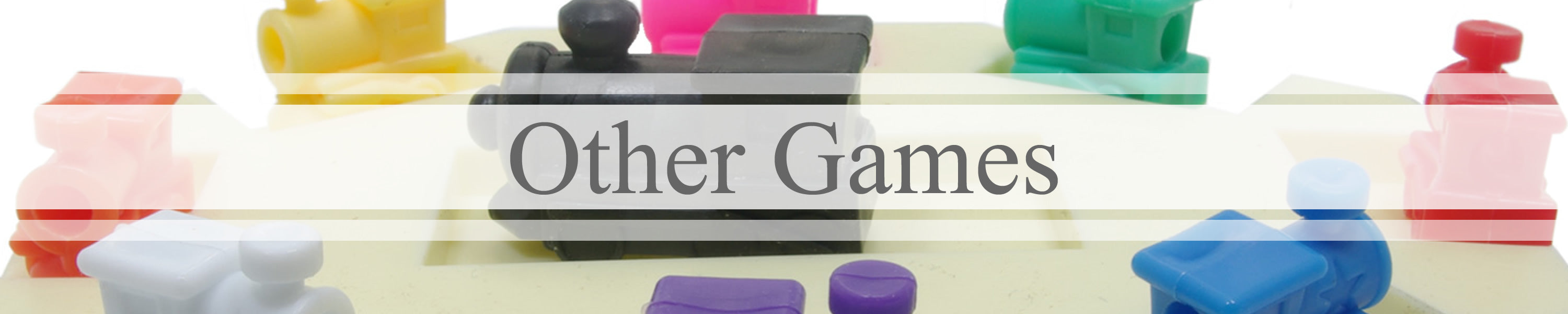 Other games banner with Mexican train set in background