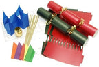 Red & Black make your own Christmas crackers with jokes, hats, snaps and ribbon