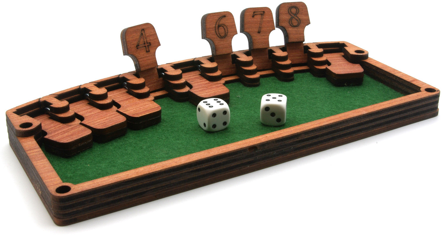Shut the box game with dice