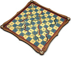 Wooden snakes and ladders board game 