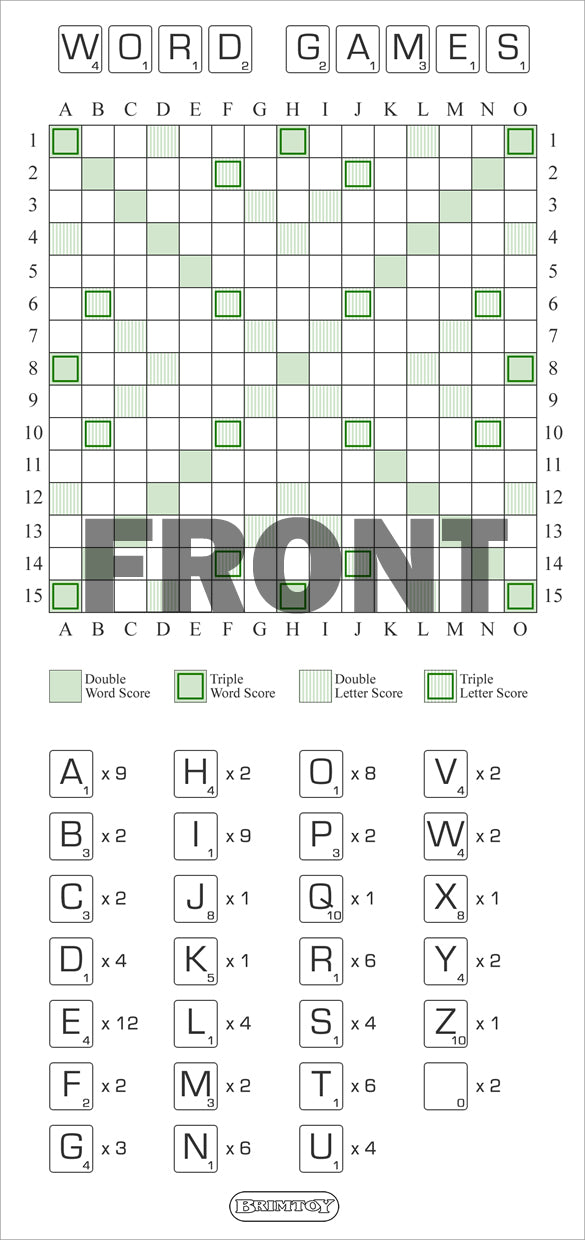 Scrabble compatible Word Game score pads - Available in 2 or 4 pack.