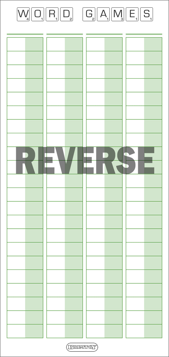 Scrabble compatible Word Game score pads - Available in 2 or 4 pack.