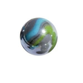 Thunderbolt Marble with multi-coloured swirls 