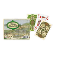 Playing cards with vintage garden art design