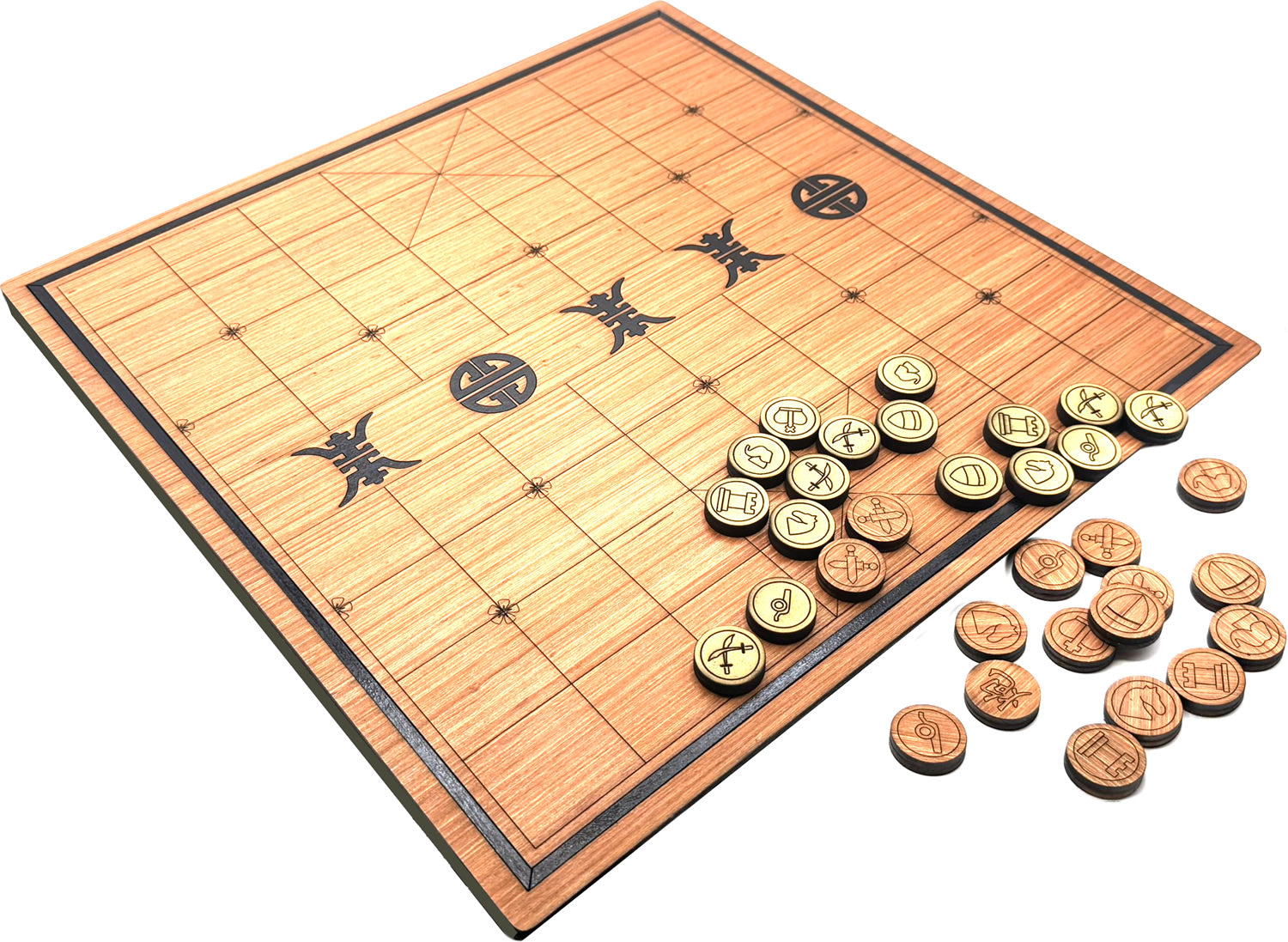 40cm Inlaid hardwood Xiangqi/Chinese Chess board Set