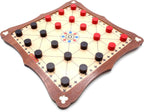 Alquerque board game with playing pieces 