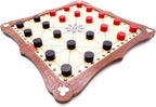 Alquerque board game with playing pieces 