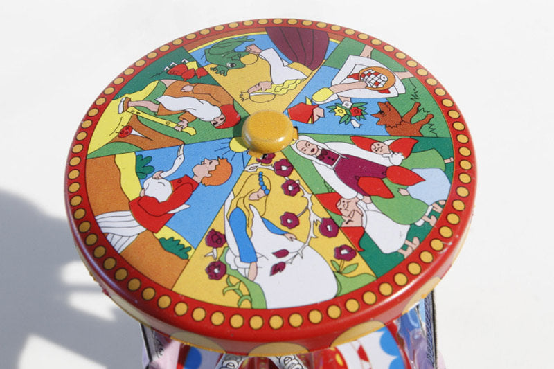 Colourful animal carousel tin toy roof