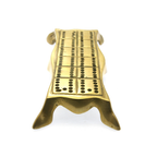 Antique Ornate Brass shaped cribbage board